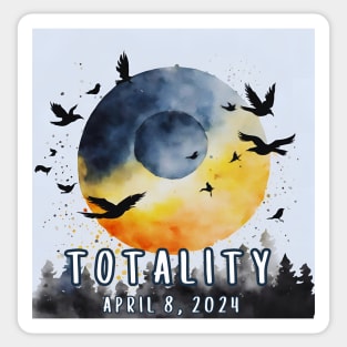 Totality April 8, 2024 Total Eclipse Bird Lover Sticker